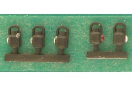 LMS Head & Tail Lamps Black x 5 OO Scale